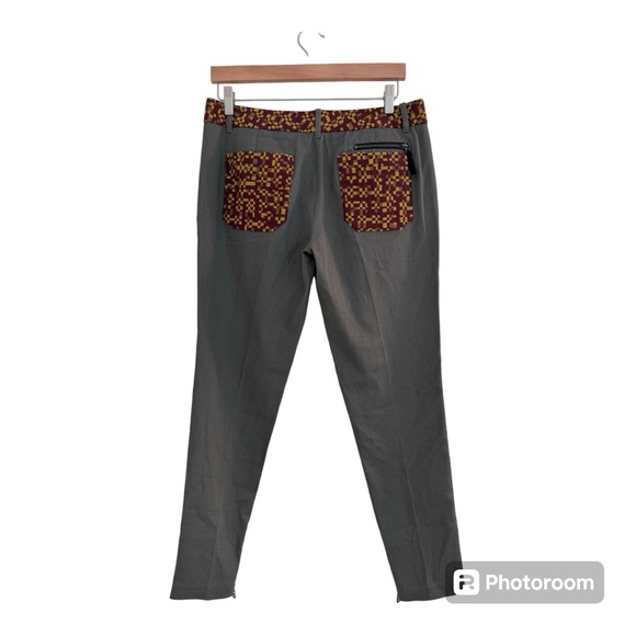 L.A.M.B Military Green Pants with patchwork - Picture 2 of 9